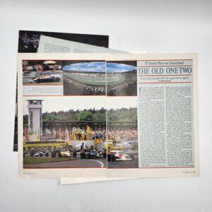 Road & Track Dec 1984 German GP Magazine Article The Old One-Two Prost Lauda